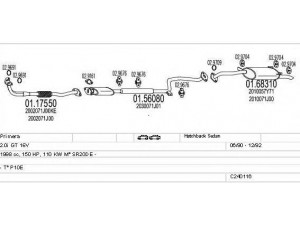 MTS C240116004592 išmetimo sistema 
 Išmetimo sistema -> Išmetimo sistema, visa