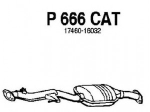 FENNO P666CAT katalizatoriaus keitiklis 
 Išmetimo sistema -> Katalizatoriaus keitiklis
BM90373H, 17460-02060, 17460-16032