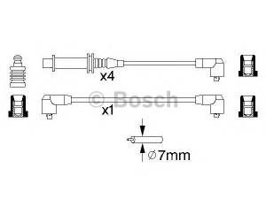 BOSCH 0 986 356 825 uždegimo laido komplektas 
 Kibirkšties / kaitinamasis uždegimas -> Uždegimo laidai/jungtys