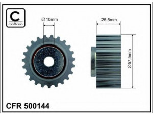 CAFFARO 500144 kreipiantysis skriemulys, paskirstymo diržas 
 Diržinė pavara -> Paskirstymo diržas/komplektas -> Laisvasis/kreipiamasis skriemulys
Z501-12-730, Z501-12-730A