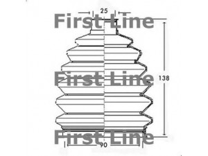 FIRST LINE FCB2281 gofruotoji membrana, kardaninis velenas 
 Ratų pavara -> Gofruotoji membrana
329396, 329396, 3293.96