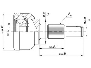 OPEN PARTS CVJ5124.10 jungčių komplektas, kardaninis velenas 
 Ratų pavara -> Sujungimai/komplektas
547680, 795284