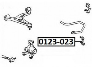ASVA 0123-023 šarnyro stabilizatorius 
 Ašies montavimas/vairavimo mechanizmas/ratai -> Stabilizatorius/fiksatoriai -> Savaime išsilyginanti atrama
48830-30070, 48830-30080