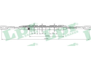 LPR C0797B trosas, stovėjimo stabdys 
 Stabdžių sistema -> Valdymo svirtys/trosai
21083508180