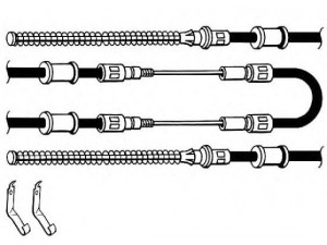 KAWE FO02183 trosas, stovėjimo stabdys 
 Stabdžių sistema -> Valdymo svirtys/trosai
6658706, 92VB2853AD