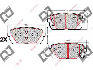 DJ PARTS BP2155 stabdžių trinkelių rinkinys, diskinis stabdys 
 Techninės priežiūros dalys -> Papildomas remontas
58302-1DA00, 58302-1DE00, 583021DA00