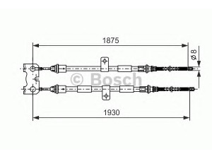 BOSCH 1 987 477 520 trosas, stovėjimo stabdys 
 Stabdžių sistema -> Valdymo svirtys/trosai
1014214, 1107631, 96FB 2A603 BE