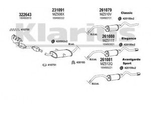 KLARIUS 600633E išmetimo sistema 
 Išmetimo sistema -> Išmetimo sistema, visa