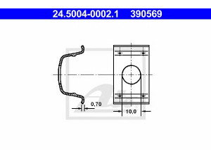 ATE 24.5004-0002.1 laikantysis rėmas, stabdžių žarnelė
71 60 9 023 119, 891 158, 0515517