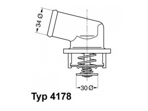 WAHLER 4178.92D termostatas, aušinimo skystis 
 Aušinimo sistema -> Termostatas/tarpiklis -> Thermostat
13 38 073, 13 38 430, 13 38 073