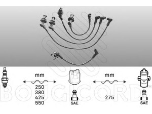 BOUGICORD 1413 uždegimo laido komplektas 
 Kibirkšties / kaitinamasis uždegimas -> Uždegimo laidai/jungtys
7700851994, 7700857981