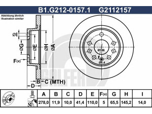 GALFER B1.G212-0157.1 stabdžių diskas 
 Stabdžių sistema -> Diskinis stabdys -> Stabdžių diskas
46836489, 71772552, 5 69 115, 93171848