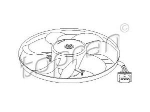 TOPRAN 109 827 ventiliatorius, radiatoriaus 
 Aušinimo sistema -> Oro aušinimas
6E0 959 455A, 6E0 959 455A, 6E0 959 455A