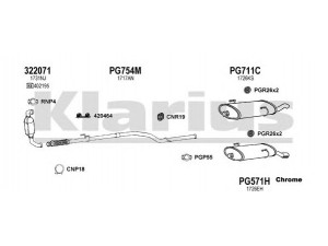 KLARIUS 630876U išmetimo sistema 
 Išmetimo sistema -> Išmetimo sistema, visa