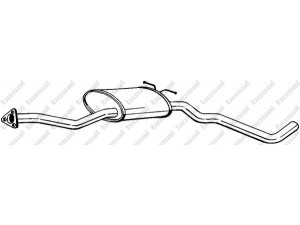 BOSAL 282-269 vidurinis duslintuvas 
 Išmetimo sistema -> Duslintuvas
8 52 866, 90323972