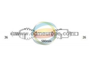 ODM-MULTIPARTS 18-011700 kardaninis velenas 
 Ratų pavara -> Kardaninis velenas
1223788, 1305327, 1353399, 1456975