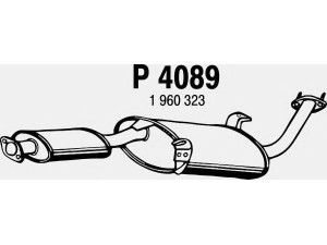 FENNO P4089 vidurinis duslintuvas 
 Išmetimo sistema -> Duslintuvas
1953188, 1956102, 1960323, 20100-0F600