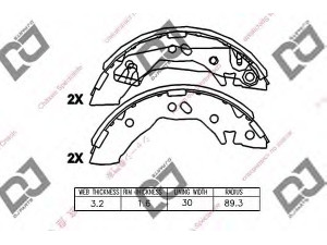 DJ PARTS BS1208 stabdžių trinkelių komplektas 
 Techninės priežiūros dalys -> Papildomas remontas
5830502A00, 5830502A10