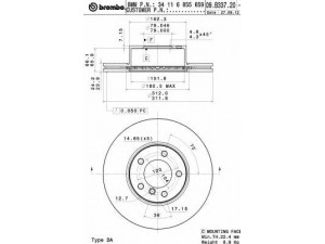 BRECO BV 8893 stabdžių diskas 
 Stabdžių sistema -> Diskinis stabdys -> Stabdžių diskas
34116774875, 34116783755, 34116792219