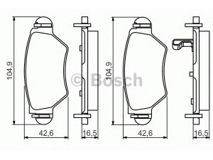 BOSCH 0 986 495 250 stabdžių trinkelių rinkinys, diskinis stabdys 
 Techninės priežiūros dalys -> Papildomas remontas
1605037, 1605093, 1605105, 9117717