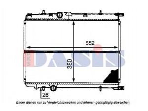AKS DASIS 160118N radiatorius, variklio aušinimas 
 Aušinimo sistema -> Radiatorius/alyvos aušintuvas -> Radiatorius/dalys
133082