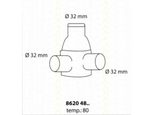 TRISCAN 8620 4880 termostatas, aušinimo skystis 
 Aušinimo sistema -> Termostatas/tarpiklis -> Thermostat
4331733, 4360904, 4440367, 4331733