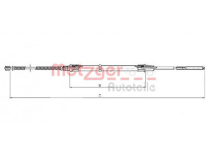 METZGER 10.7131 trosas, stovėjimo stabdys 
 Stabdžių sistema -> Valdymo svirtys/trosai
6N0 609 721, 6N0 609 721B
