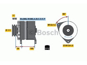 BOSCH 0 121 600 518 kintamosios srovės generatorius 
 Elektros įranga -> Kint. sr. generatorius/dalys -> Kintamosios srovės generatorius