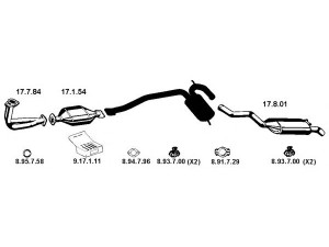 EBERSPÄCHER 132144 išmetimo sistema 
 Išmetimo sistema -> Išmetimo sistema, visa
