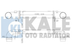 KALE OTO RADYATÖR 347700 tarpinis suslėgto oro aušintuvas, kompresorius 
 Variklis -> Oro tiekimas -> Įkrovos agregatas (turbo/superįkrova) -> Tarpinis suslėgto oro aušintuvas
204 500 05 00, A2045000500
