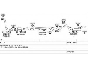 MTS C020164000529 išmetimo sistema 
 Išmetimo sistema -> Išmetimo sistema, visa