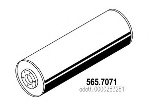 ASSO 565.7071 vidurinis / galinis duslintuvas
283281