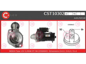 CASCO CST10302AS starteris 
 Elektros įranga -> Starterio sistema -> Starteris
046911023B, 046911023C, 046911023D