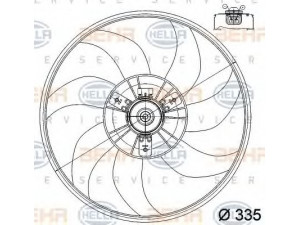 HELLA 8EW 351 039-751 ventiliatorius, radiatoriaus 
 Aušinimo sistema -> Oro aušinimas
13 41 352, 24 44 5190