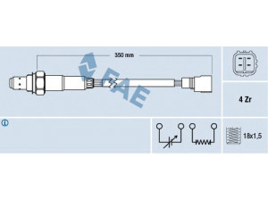FAE 77385 lambda jutiklis 
 Išmetimo sistema -> Jutiklis/zondas
89465-02050, 89465-05020