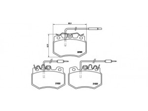 BREMBO P 61 031 stabdžių trinkelių rinkinys, diskinis stabdys 
 Techninės priežiūros dalys -> Papildomas remontas
425037, 425039, 425082, 425282