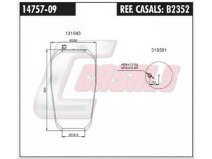 CASALS B2352 dėklas, pneumatinė pakaba
A9423200217, A9423203221, A9743200417