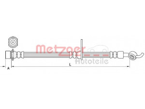 METZGER 4110985 stabdžių žarnelė 
 Stabdžių sistema -> Stabdžių žarnelės
90947W2017
