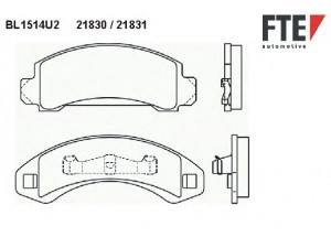 FTE BL1514U2 stabdžių trinkelių rinkinys, diskinis stabdys
3886184, 3943468, 4666948, E3TZ2001C