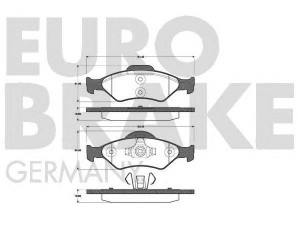 EUROBRAKE 5502222556 stabdžių trinkelių rinkinys, diskinis stabdys 
 Techninės priežiūros dalys -> Papildomas remontas
1111857, 1130715, 1206062, YS612K021AA