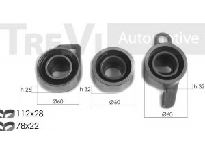 TREVI AUTOMOTIVE KD1389 paskirstymo diržo komplektas 
 Techninės priežiūros dalys -> Papildomas remontas