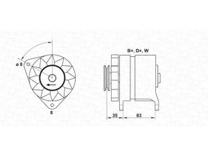 MAGNETI MARELLI 054022695010 kintamosios srovės generatorius