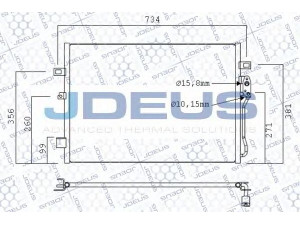 JDEUS 711M68 kondensatorius, oro kondicionierius 
 Oro kondicionavimas -> Kondensatorius
68038239AA, 68102117AA