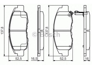 BOSCH 0 986 495 153 stabdžių trinkelių rinkinys, diskinis stabdys 
 Techninės priežiūros dalys -> Papildomas remontas
06450-S5D-A00, 06450-S5D-A01, 45022-S01-A01