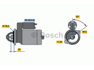 BOSCH 0 001 107 527 starteris 
 Elektros įranga -> Starterio sistema -> Starteris