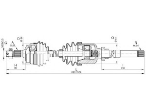 OPEN PARTS DRS6159.00 kardaninis velenas 
 Ratų pavara -> Kardaninis velenas
327379, 327381, 3273L4, 3273N2