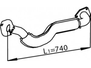 DINEX 74103 išleidimo kolektorius 
 Išmetimo sistema -> Išmetimo vamzdžiai
028253091D