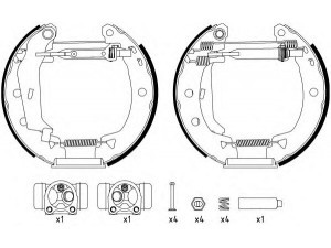 HELLA 8DB 355 003-821 stabdžių trinkelių komplektas 
 Techninės priežiūros dalys -> Papildomas remontas
0060750472, 720466, 95659661, 7701202543