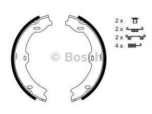 BOSCH 0 986 487 725 stabdžių trinkelių komplektas, stovėjimo stabdis 
 Stabdžių sistema -> Rankinis stabdys
221 420 01 20, 221 420 05 20, A 221 420 01 20