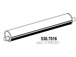ASSO 530.7016 vidurinis / galinis duslintuvas 
 Išmetimo sistema -> Duslintuvas
3134900001
